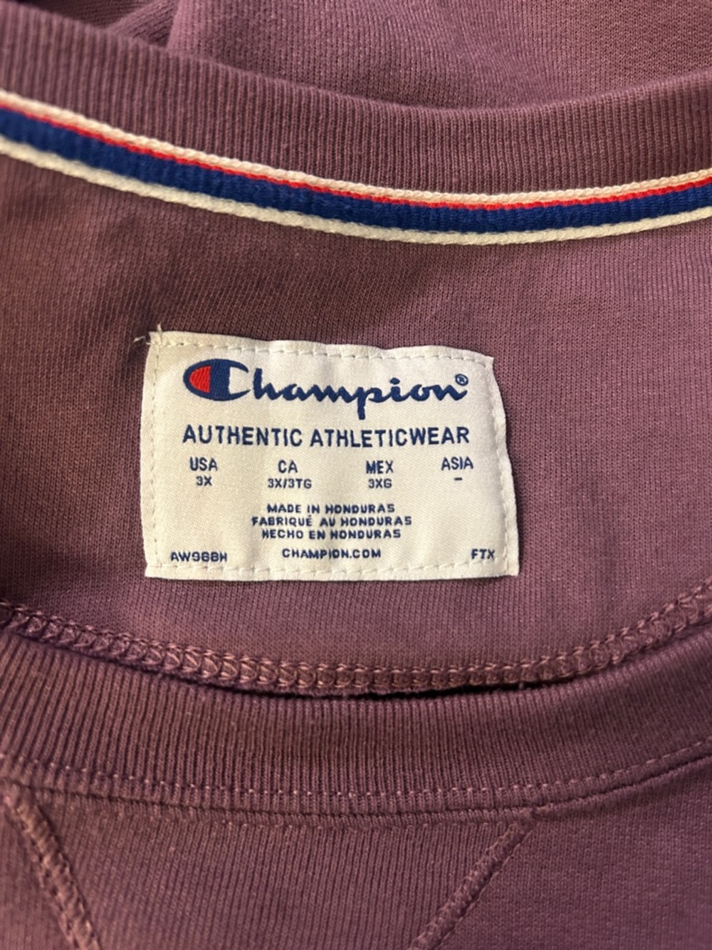 Champion Purple Script Crewneck Sweatshirt - Picture 10 of 10